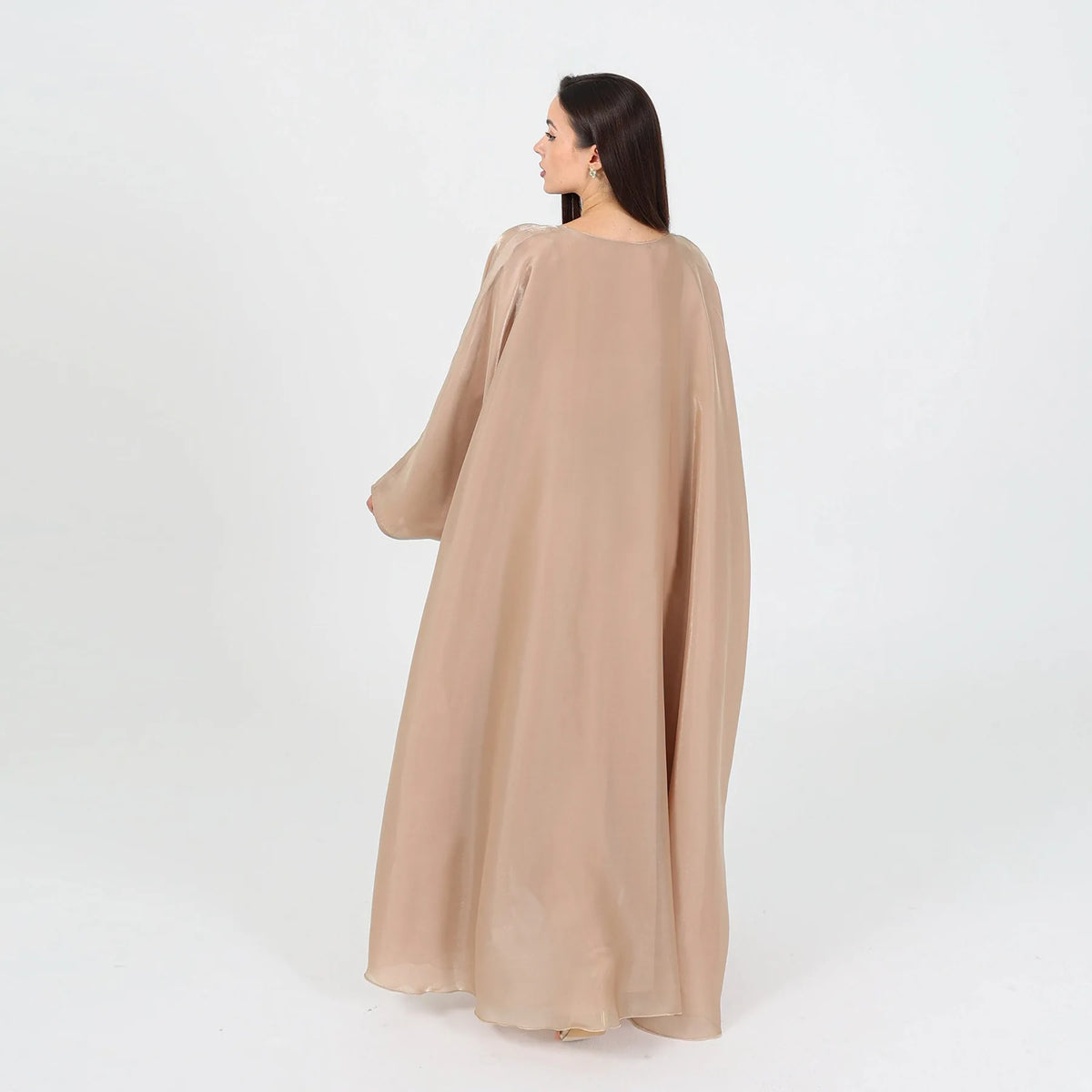 Shiny Loose Ankle-Length Kaftan Maxi Dress for Women