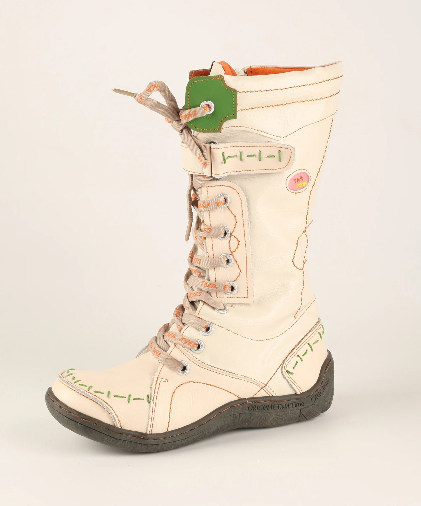 Hand Stitched Leather Mid Calf Boots