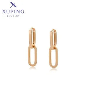 Gold Tone Copper Alloy Hoop Earrings
