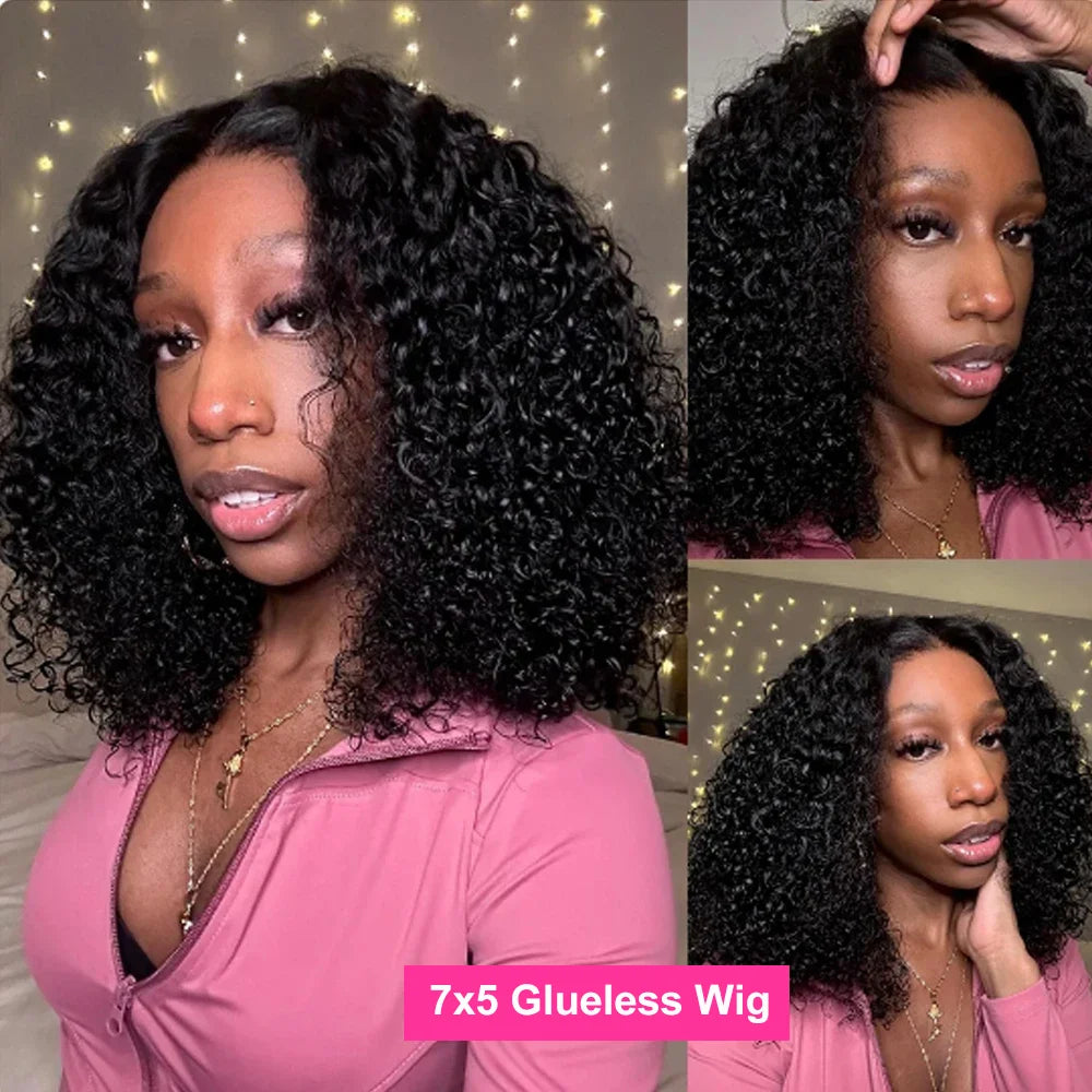 Deep Wave Bob Wig (10–16 Inch Options)