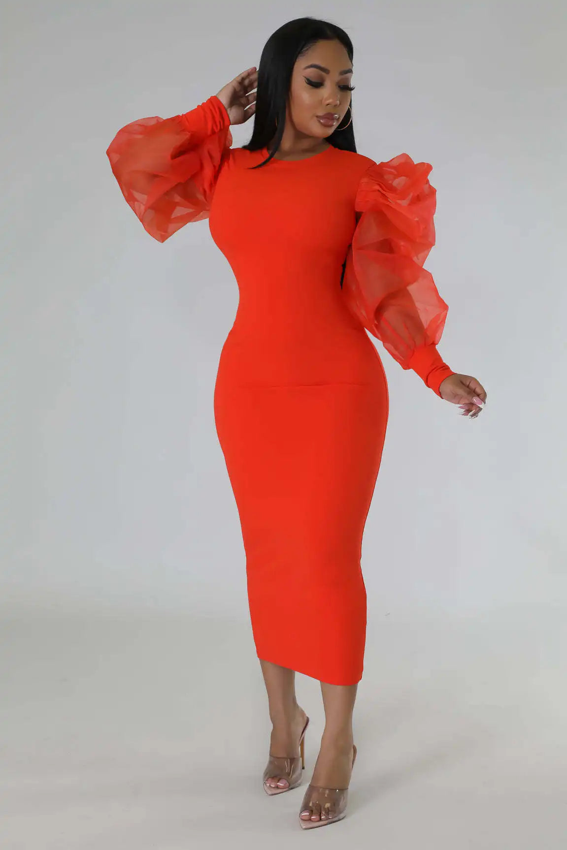 Women White Long Dress Lace Lantern Full Sleeve Round Neck A Line Dresses Elegant Ladies Splice Skirts Autumn Formal Vestidos