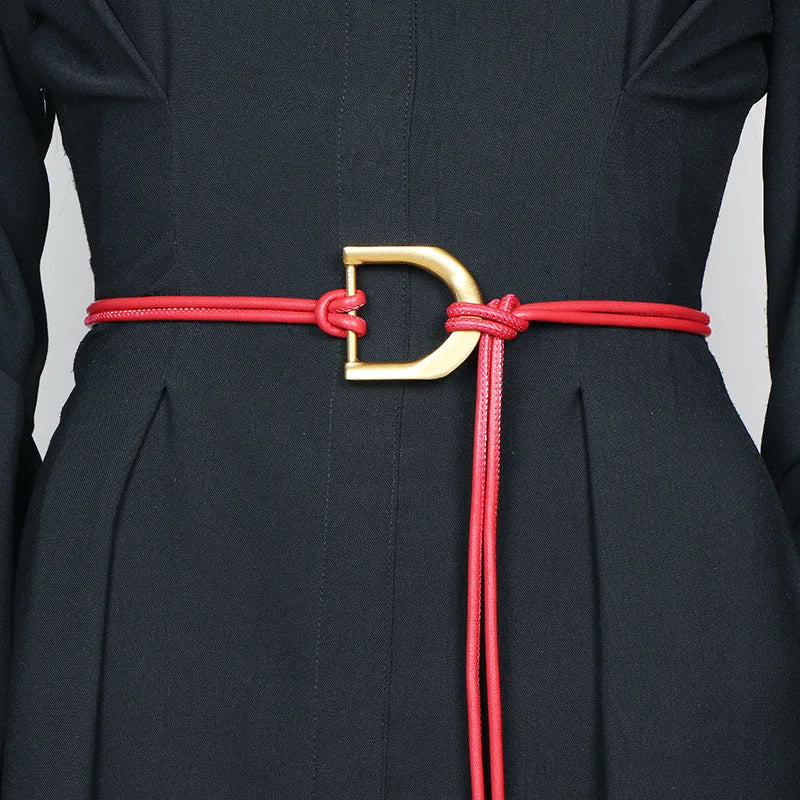 Fashion Braided Gold Knot Waist Chain Belt for Women