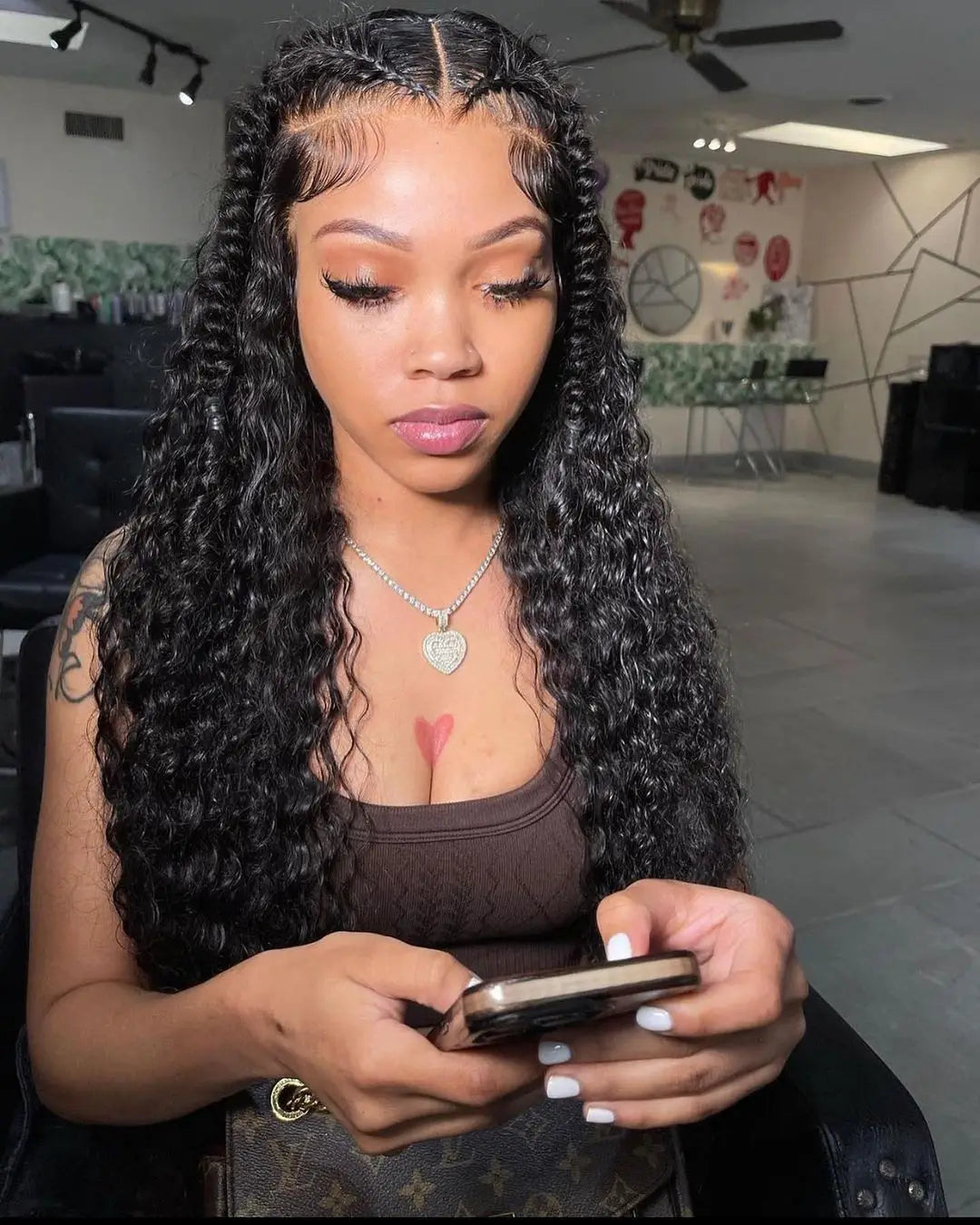 Glueless Deep Wave Water Curl Wig