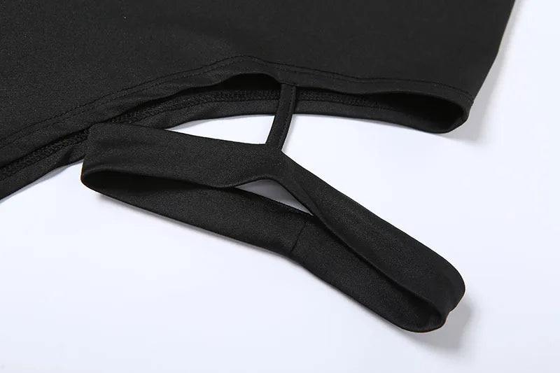 Techwear Gothic Patchwork Sexy Mini Skirts Women Grunge Irregular Hem High Waist Cargo Skirt Hip Hop Black Summer 2022