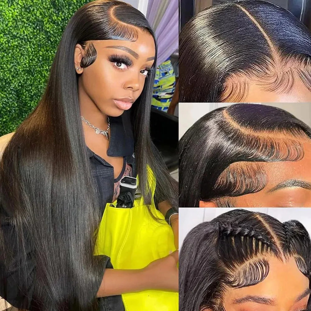 Glueless Straight Human Hair Lace Front Wig for Women
