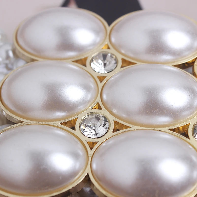 Pearl Embellished Elastic Waist Chain Belt for Women
