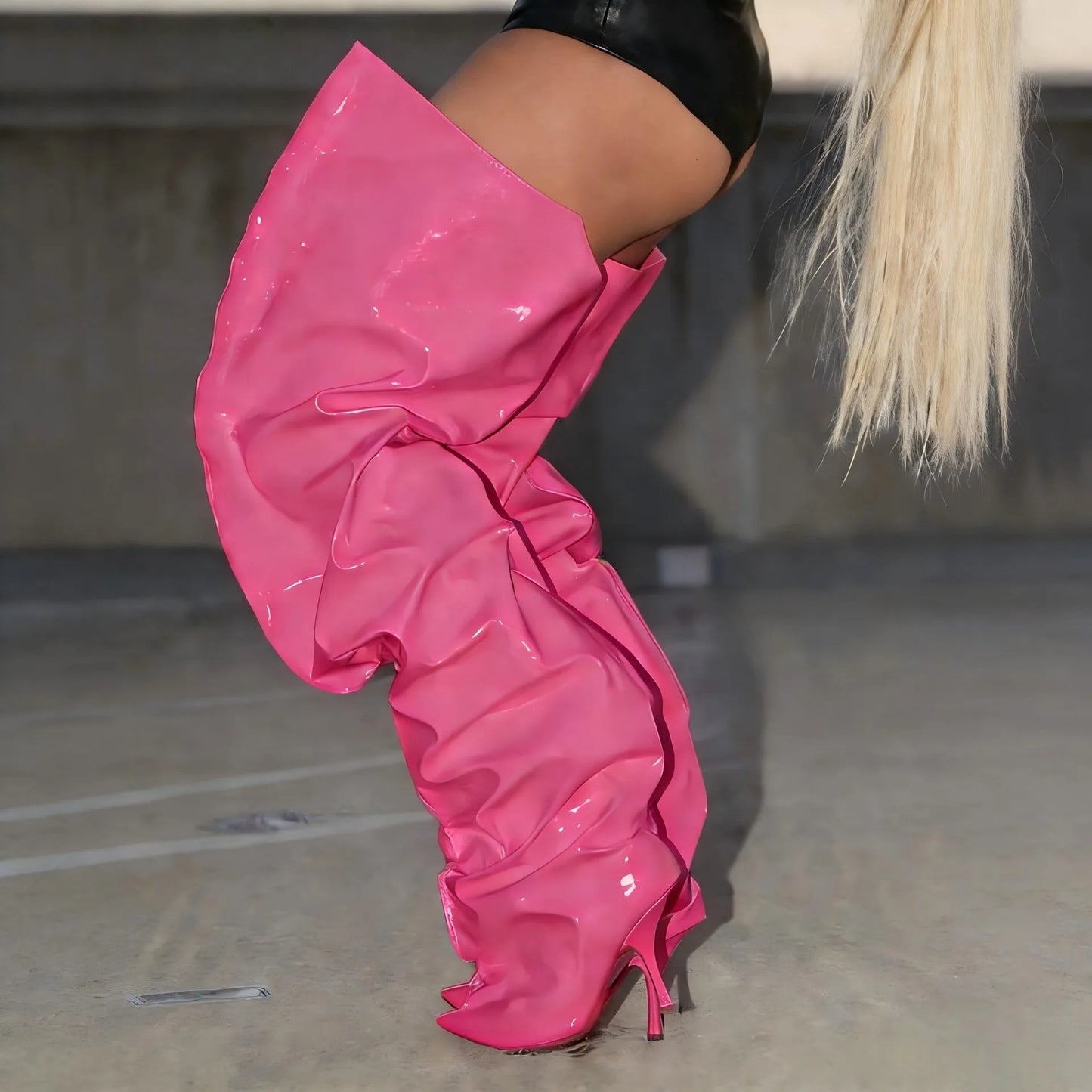 Pointed Over-the-Knee Boots With Thin Heels for Women