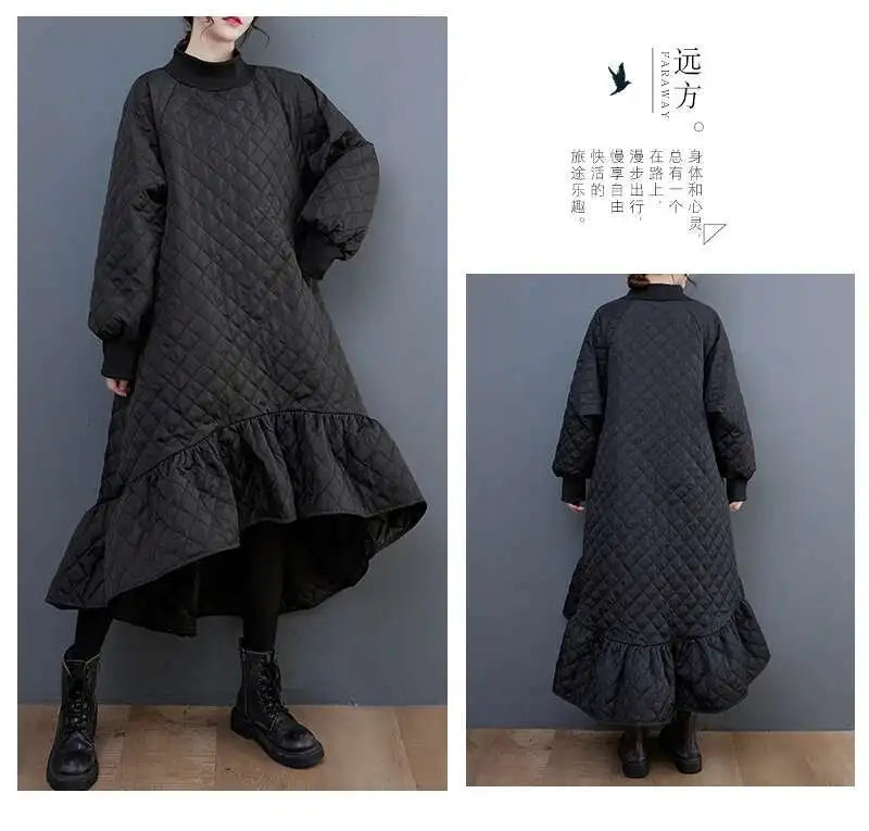 Loose Fishtail Mid-Calf Dress