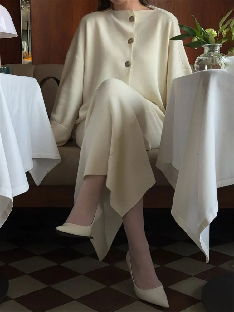 Three-Piece Knit Set Ensemble