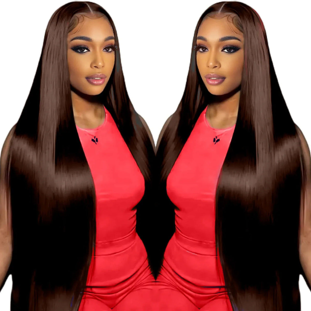 Grey Straight Lace Front Wig With Preplucked Hair for Women