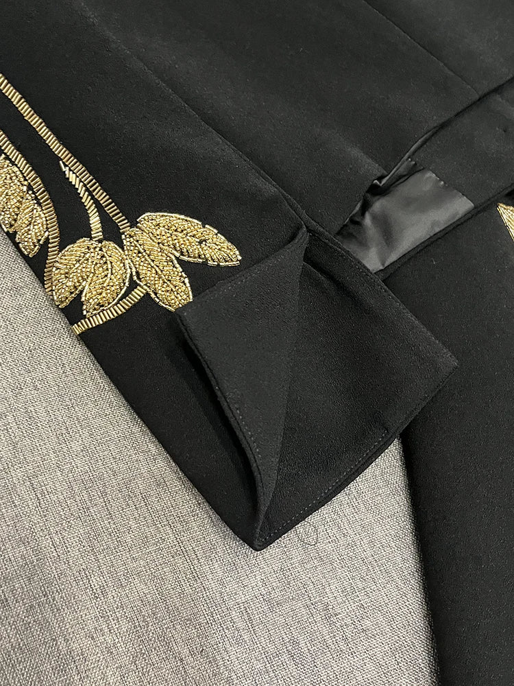 TWOTWINSTYLE Embroidery Two Piece Set For Women O Neck Long Sleeve Spliced Button Top High Waist Skirt Chic Sets FemaleKSE511331