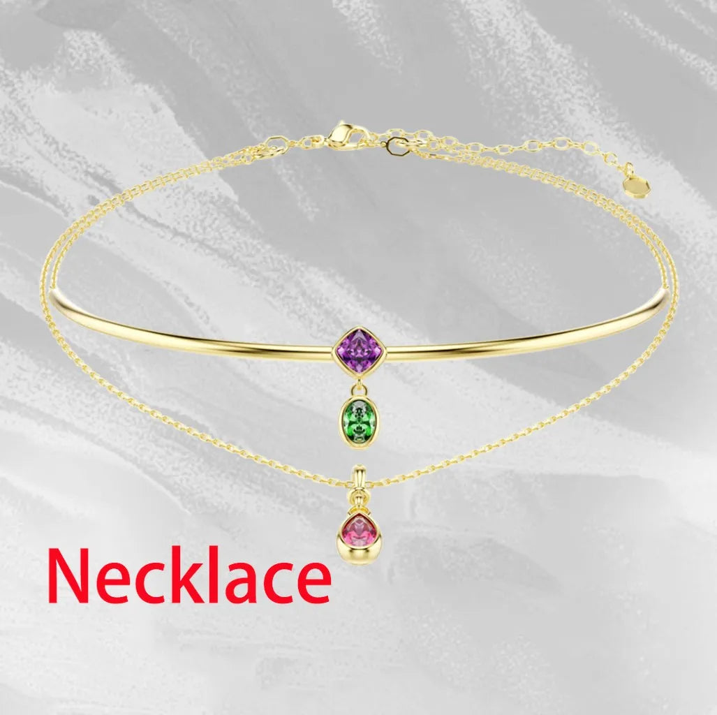 Dazzling Zircon Crystal Statement Necklace for Women