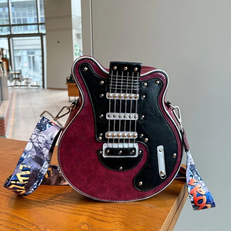 Y2K Guitar Shaped Crossbody Bag