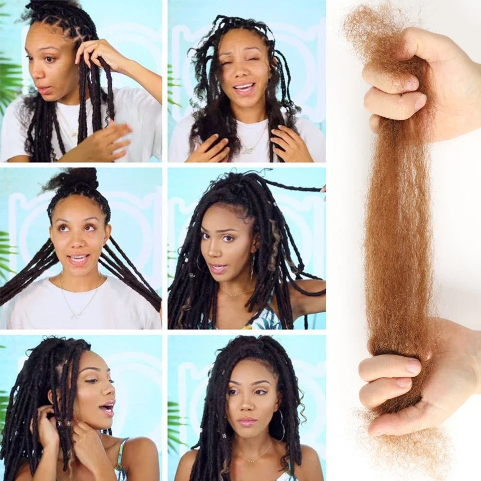 Natural Afro Kinky Bulk Braiding Hair Extensions for Women