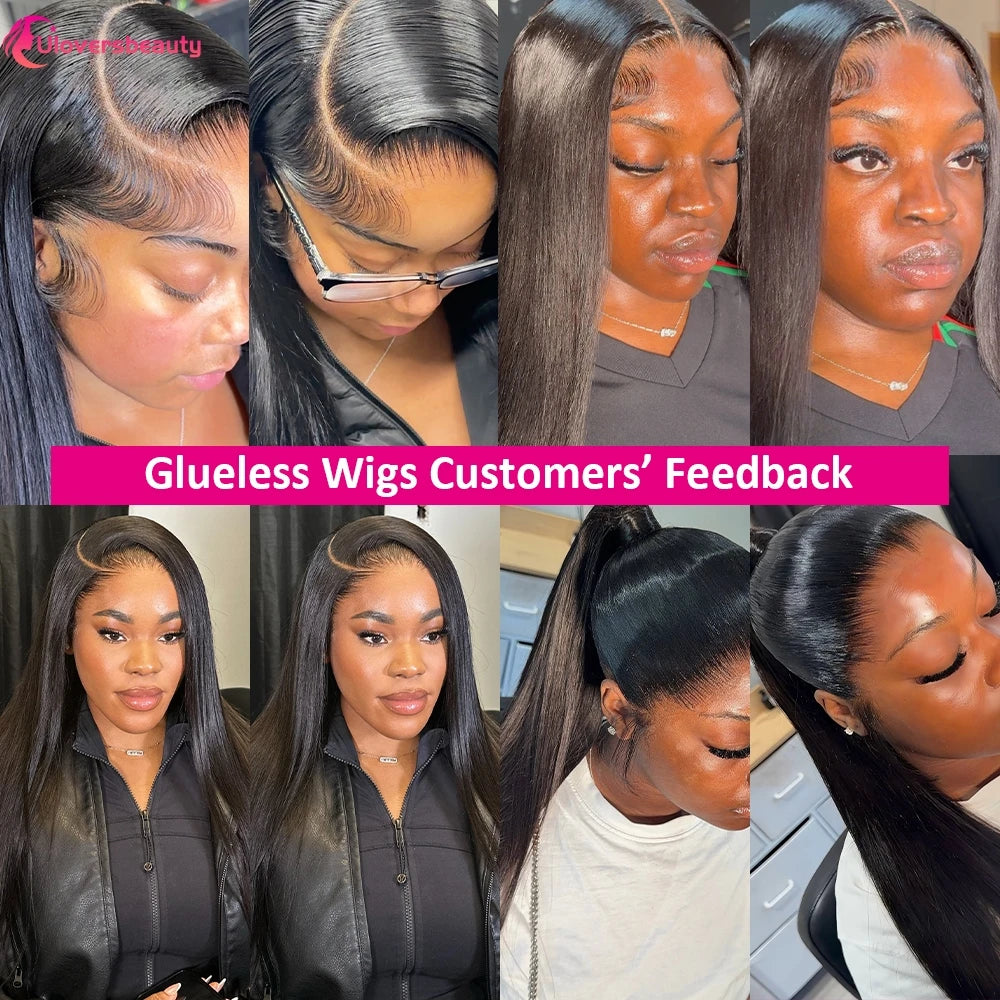 Glueless Straight Human Hair Lace Front Wig for Women