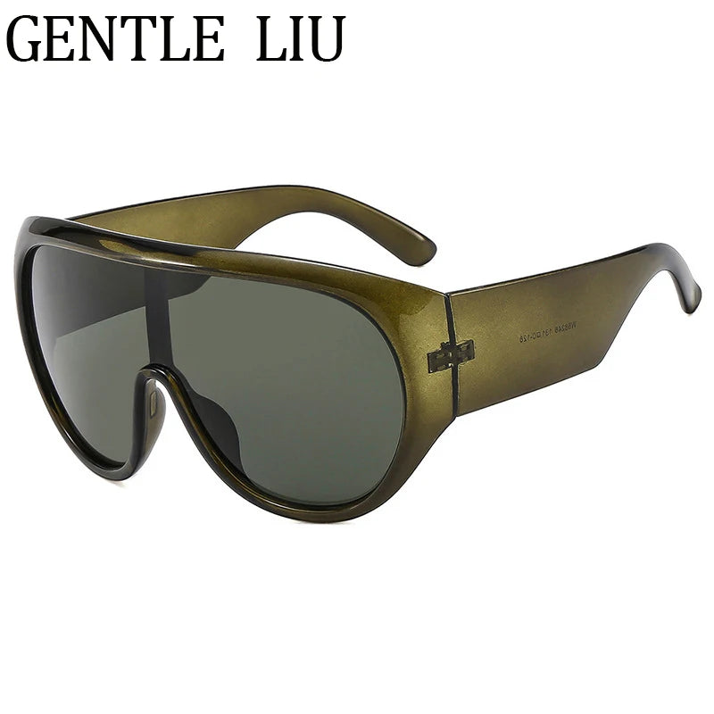 Oversized Futuristic Visor Shield Sunglasses for Women