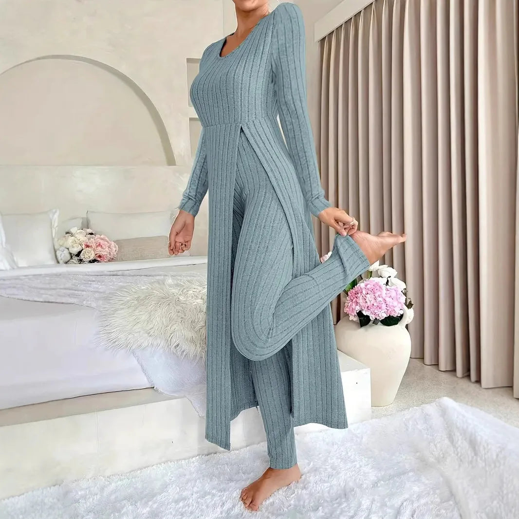Autumn Casual Two Piece Top And Pants Set for Women