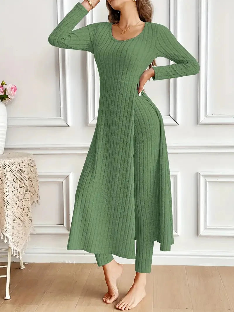 Autumn Casual Two Piece Top And Pants Set for Women