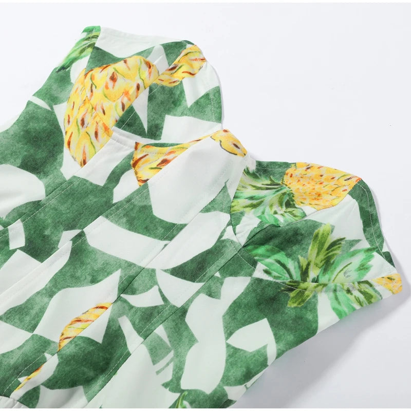 Printed Strapless Long Backless Dress With Pockets For Women