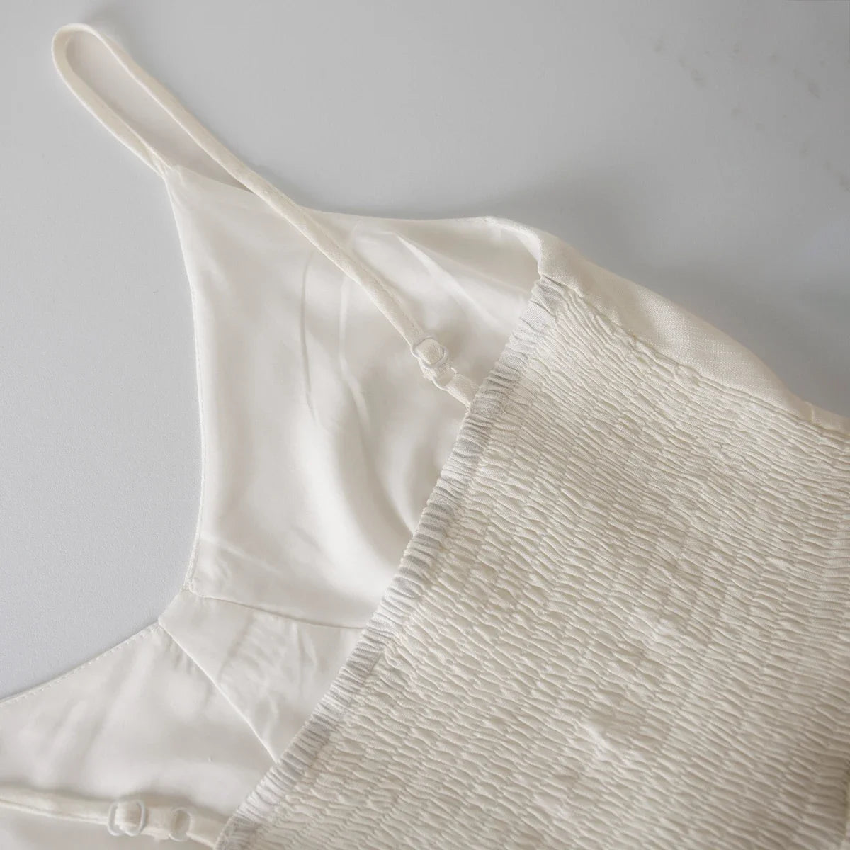 Linen Camisole Dress With Ruffle Hem