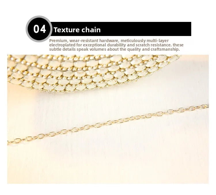 New Evening Women's Bag Luxury Brand Diamond-encrusted Sparkling Dinner Party Handbag Diamond-encrusted Women's Shoulder Bag