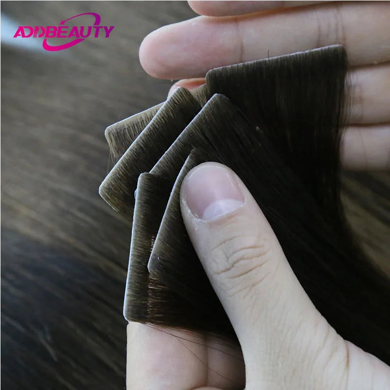 Straight Virgin Human Hair Tape In Extensions for Women