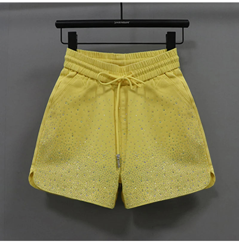 Lightweight High Waist Wide Leg Casual Shorts for Women