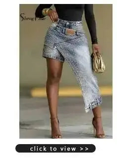 High Waist Ripped Denim Shorts With Rhinestone Detail For Women