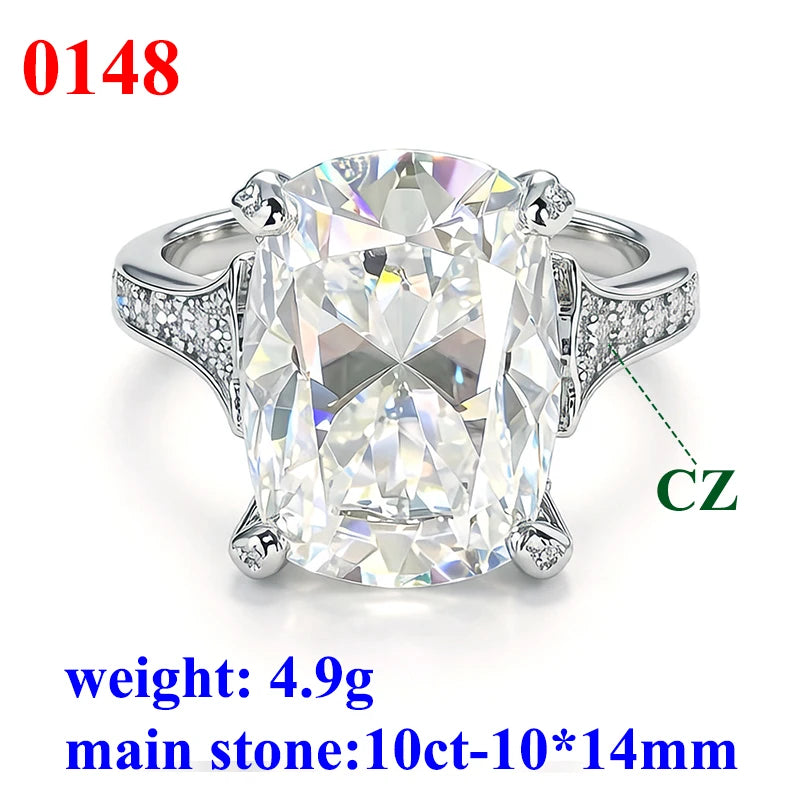 Old European Cut Moissanite Sterling Silver Ring for Women