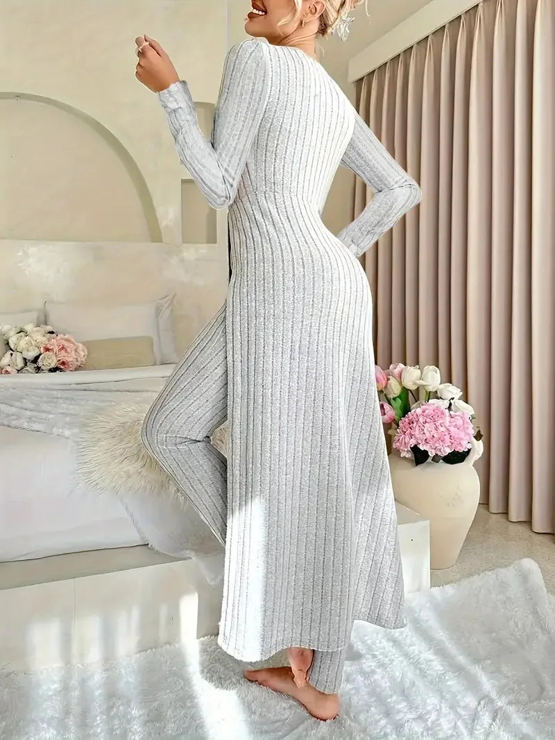 Autumn Casual Two Piece Top And Pants Set for Women