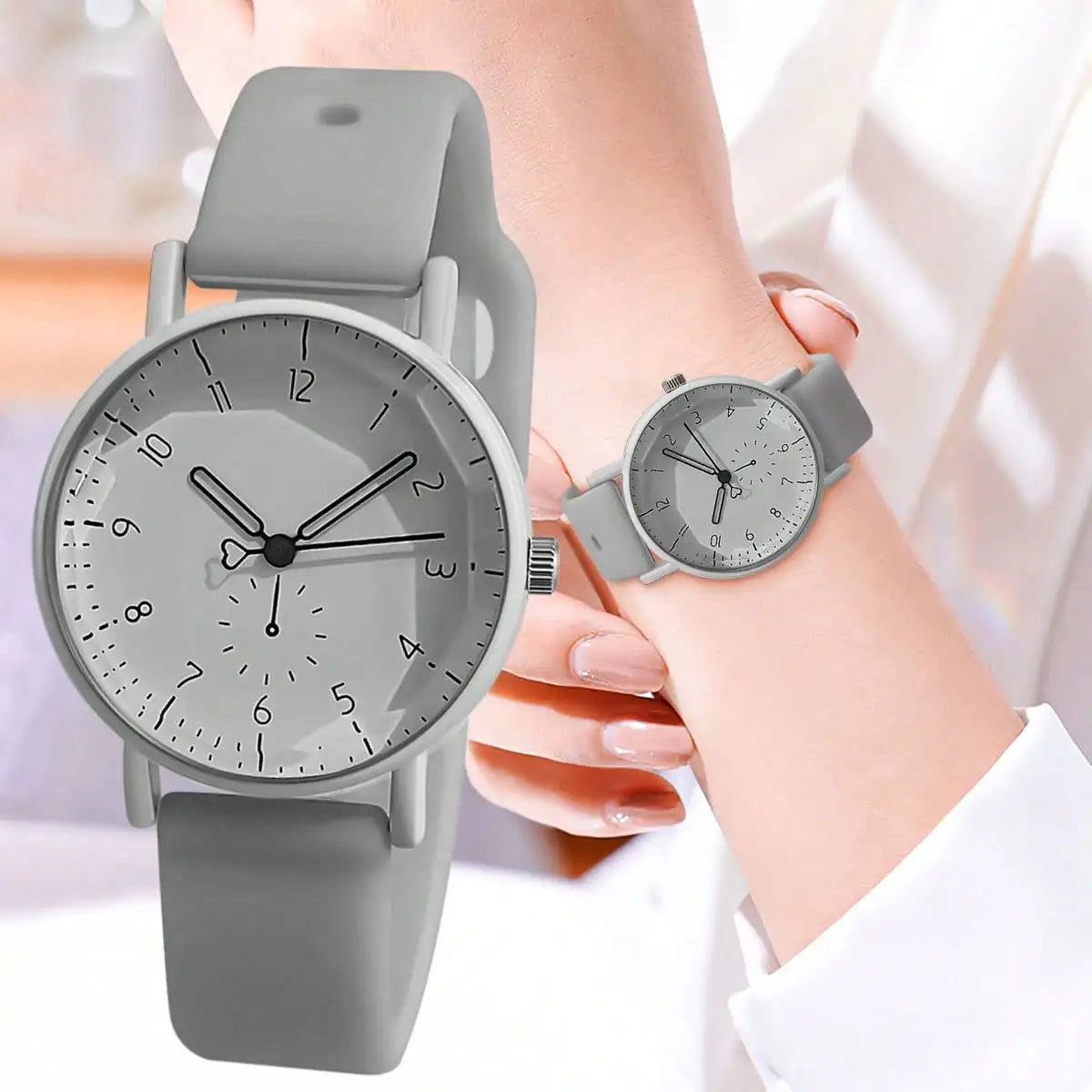Silicone Strap Quartz Watch for Women