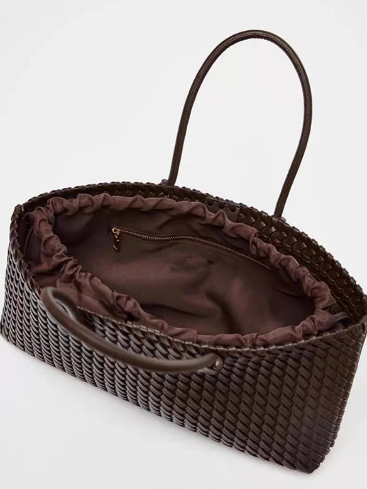 Spacious Woven Tote Bag