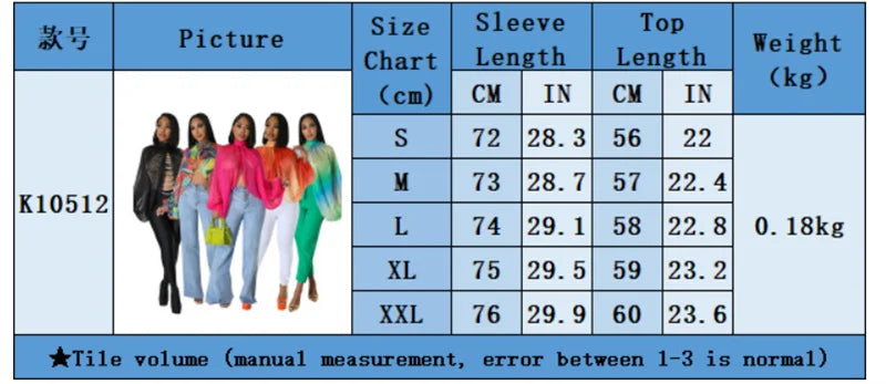 Printed Batwing Sleeve Chiffon Blouse With Sheer Front for Women