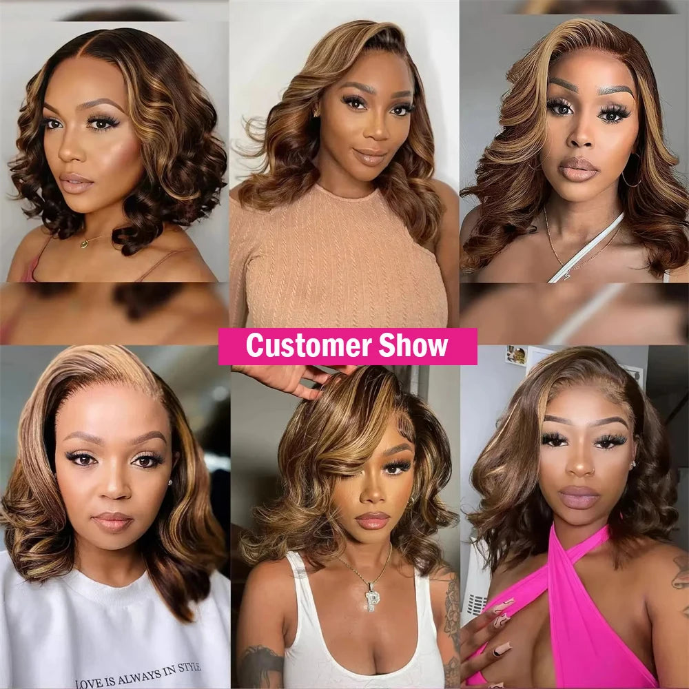 Soft Touch Highlight Body Wave Lace Front Wig for Women