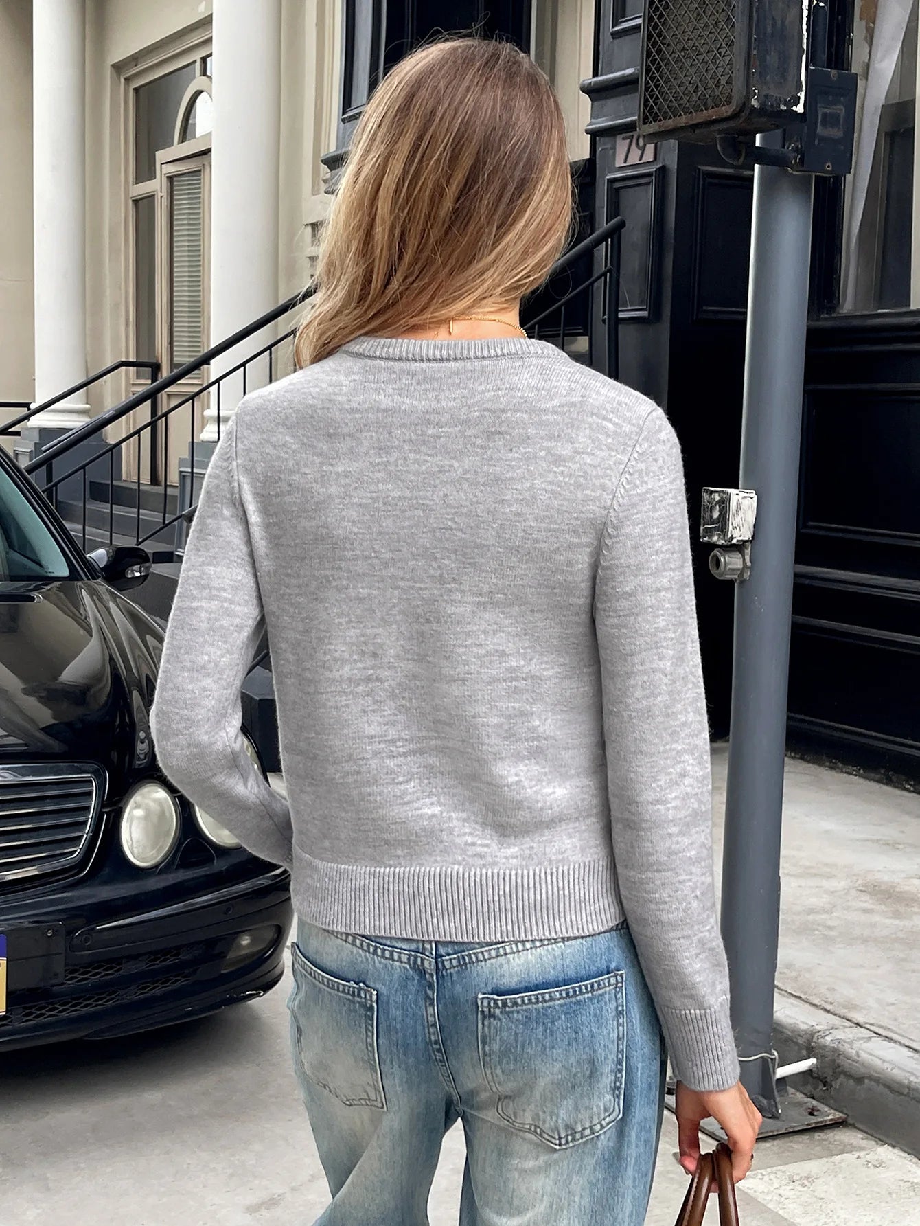 Y2K Hot Girl Woolen Long-Sleeved Knitted Sweater For Women Pullovers Sweater Base Layer For Autumn And Winter
