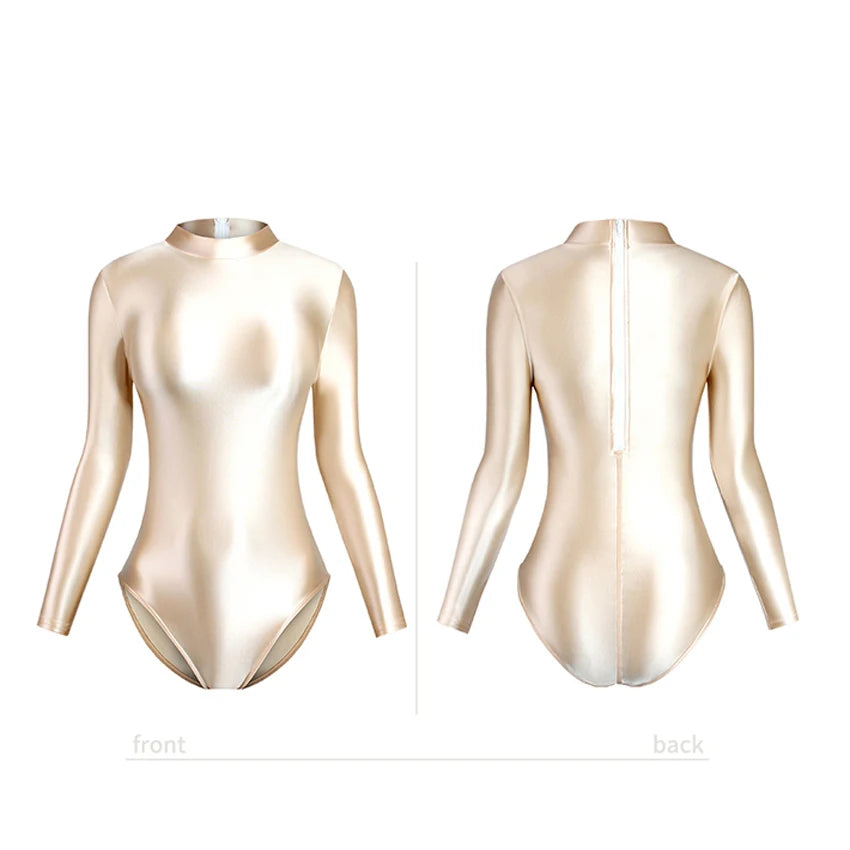 Silky Glossy One Piece Swimsuit