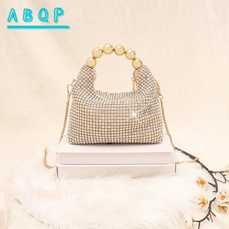 New Evening Handbag Luxury Brand Shiny Dinner Party Women's Handbag Fashion Trend Shiny Women's Shoulder Crossbody Bag