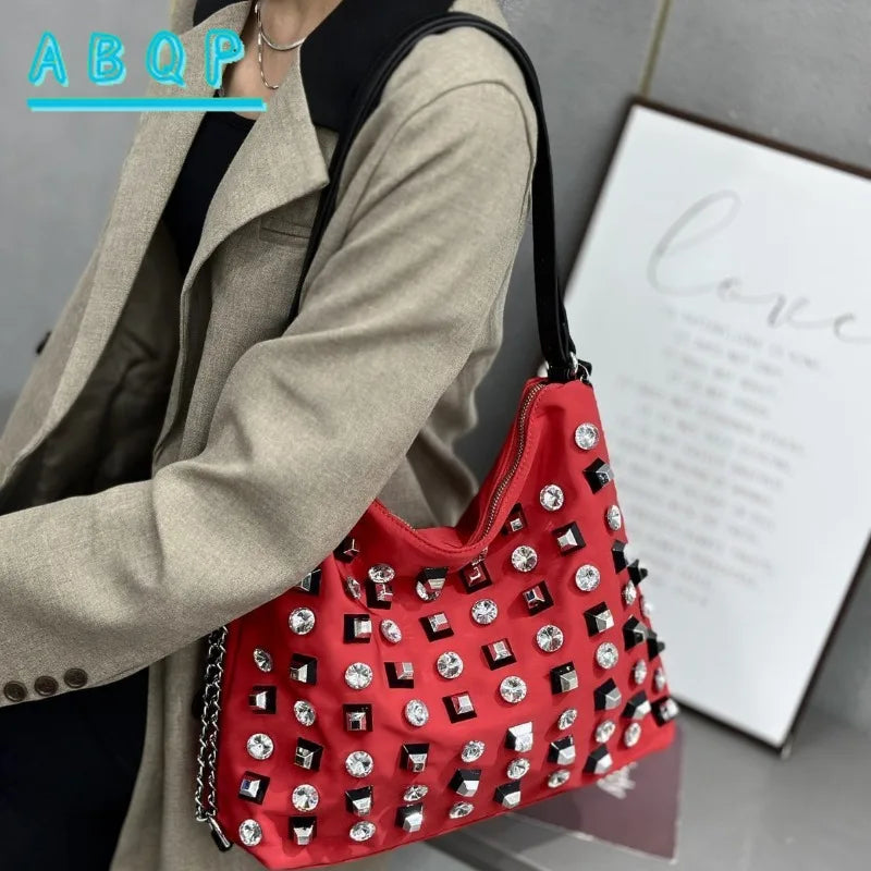 Women's Shoulder Bag Luxury Brand Diamond-encrusted Shiny Women's Shoulder Crossbody Bag Fashion Diamond-encrusted Women's Bag