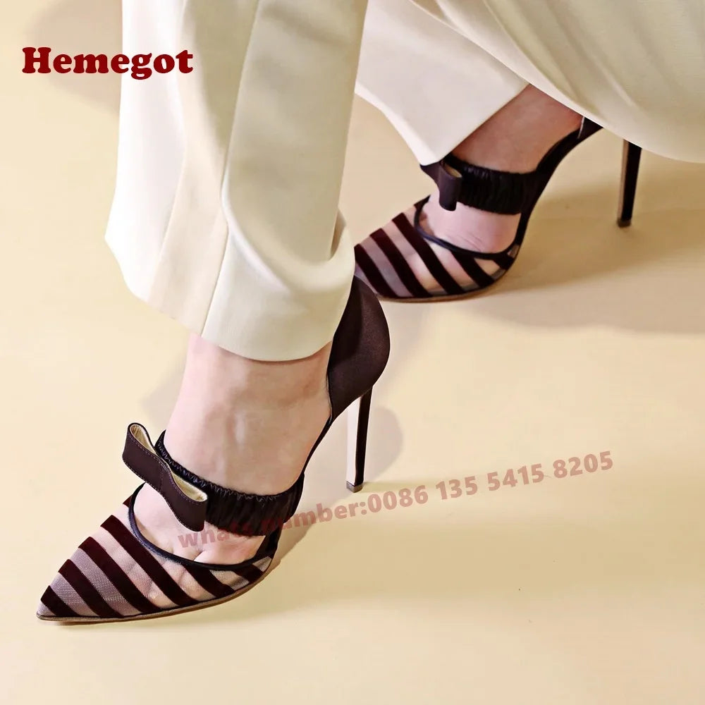 Leopard Bow Detail Blue Satin Pumps Pointed Toe for Women
