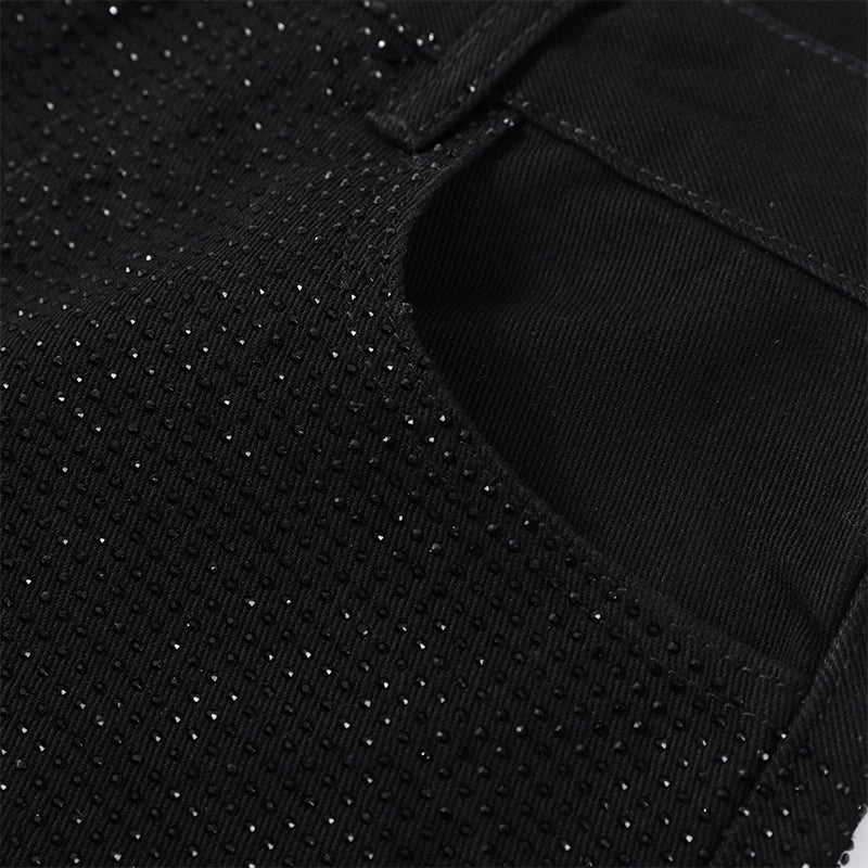 Sequined High Waist Wide Leg Pants with Pockets for Women