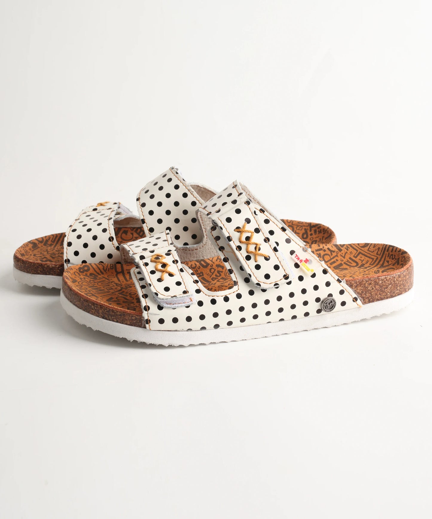 Casual Wave Point Leather Sandals