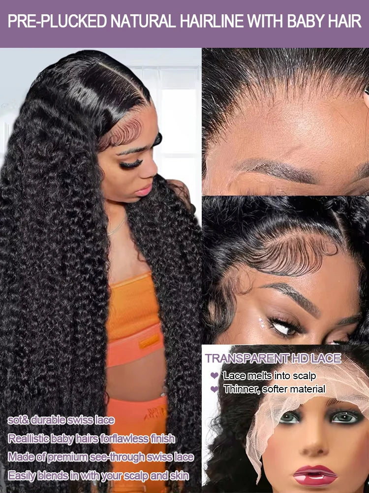 Glueless Deep Wave Water Curl Wig