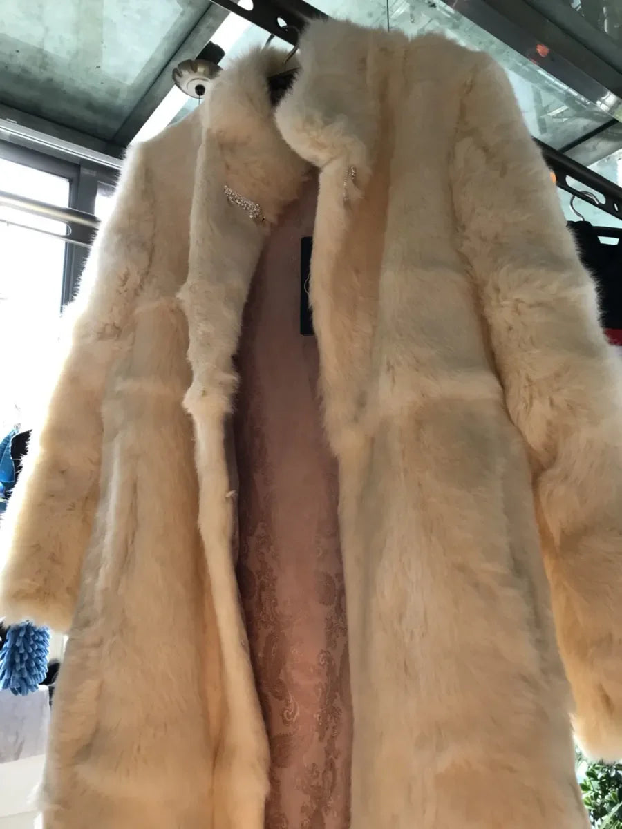 Classic Round Neck Button Front Long Sleeve Coat For Women