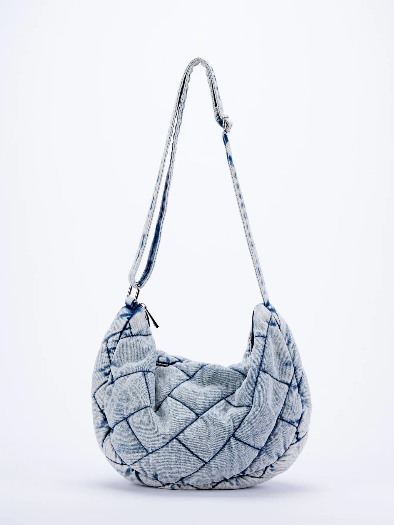 Vintage Denim Shoulder Bag Women's Large Capacity Messenger Bag Multi-pockets Satchel Bags Adjustable Strap Ladies Crossbody Bag