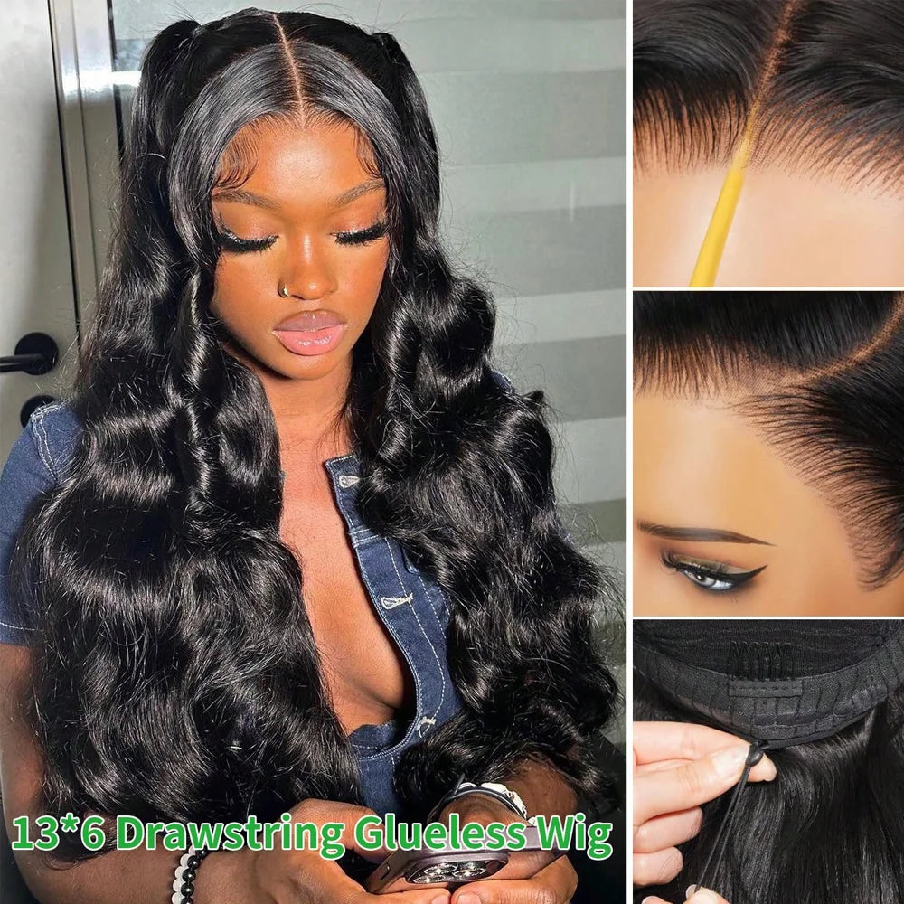 Transparent Lace Front Brazilian Body Wave Human Hair Wig For Women