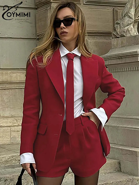 Bold Red Pockets Two Piece Set