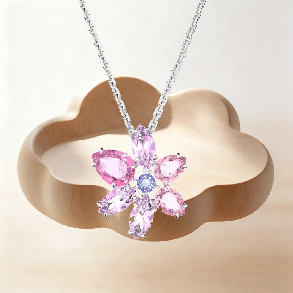 Shimmering Crystal Jewelry Set With Necklace And Earrings For Women