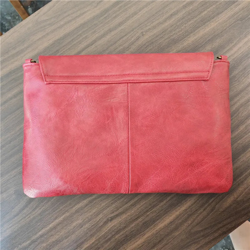 Elegant PU Leather Crossbody Envelope Clutch Bag for Women