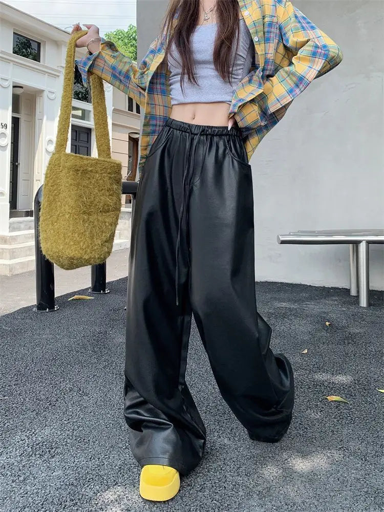 Elevated High Waist Casual Straight Leg Pants for Women