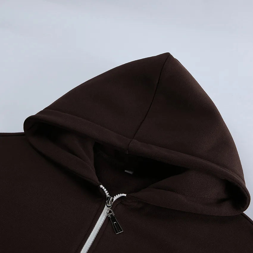Hooded Loose Two Piece Top and Pants Set for Women